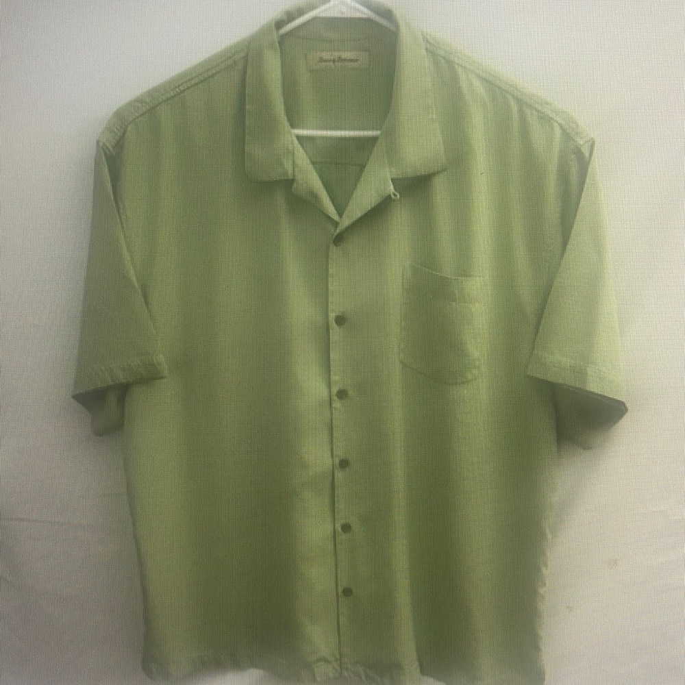 Green Short Sleeve Men's Shirt